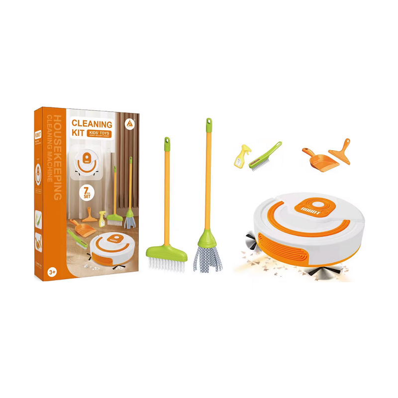 Children's robot vacuum cleaner with cleaning set - HJ612B - 3AA - 308387