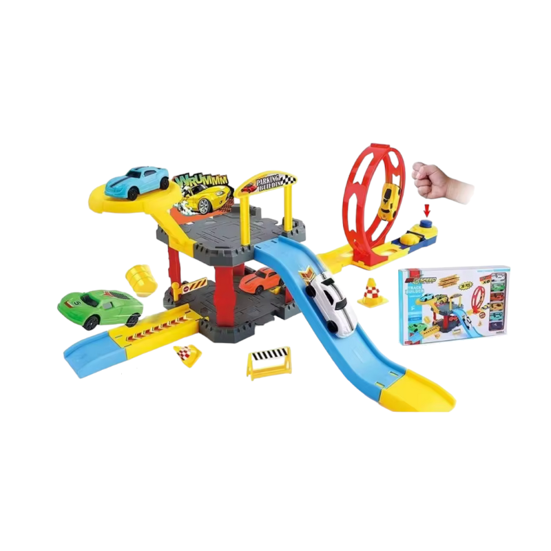 Σετ αυτοκινητόδρομος-Parking με εκτοξευτή - 8867C - 310462 - iThinksmart.gr