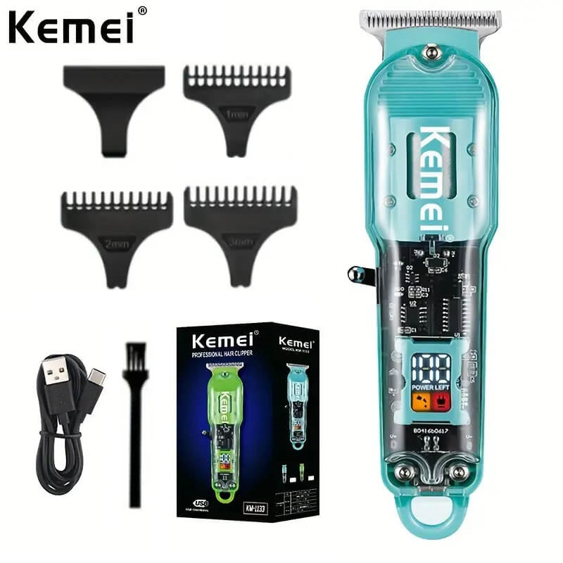 Hair clipper - KM-1133 - Kemei - Blue