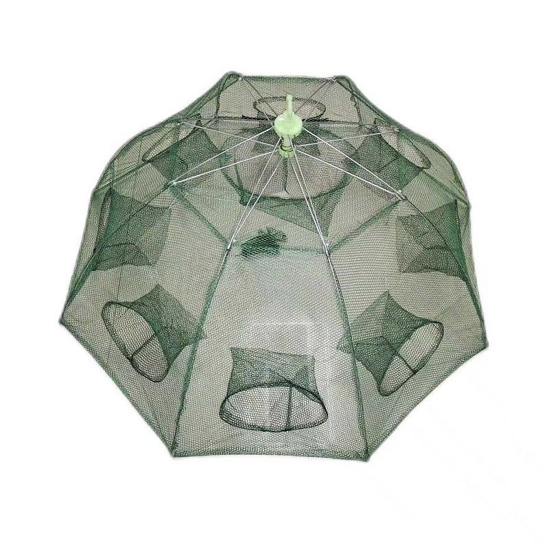 Foldable fishing trap-crawl with 6 entrances - 931356