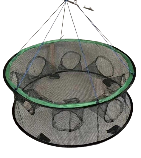Foldable fishing trap - 8-entrance cage - 70x26cm - 931379