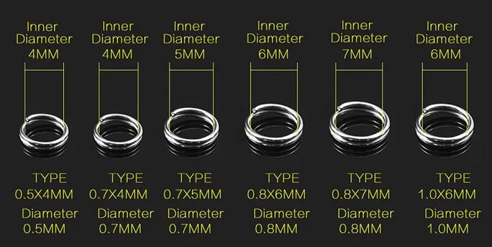 Fishing rings set in case - 250 - 831809