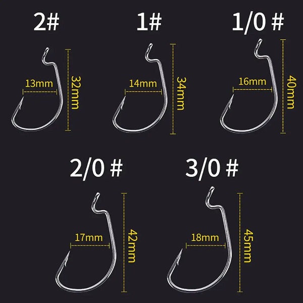 Fishing lure set with hooks in case - 61pcs - 831821