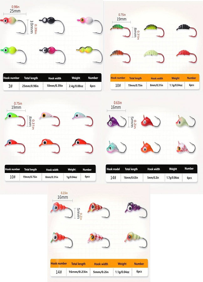 Set of baits weights in case - 30pcs - 831829