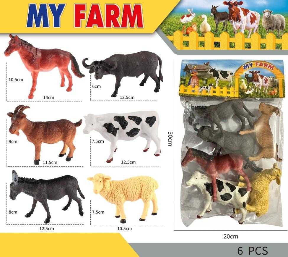 Σετ φιγούρες ζώων φάρμας - 6pcs - A5856 - 314223