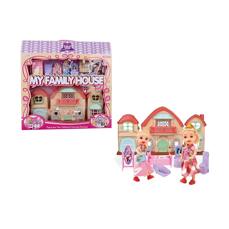 Dollhouse with doll & accessories - 8201-2A - 345417