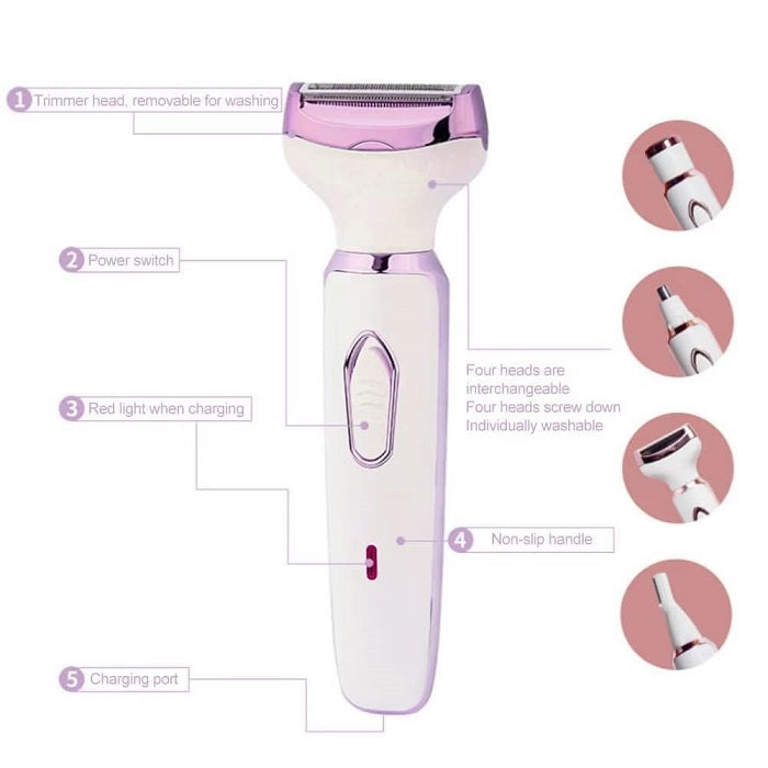 Face-body shaver - 4 in 1 - KM-6713 - Kemei