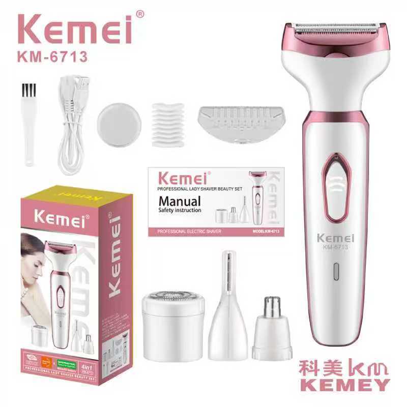 Face-body shaver - 4 in 1 - KM-6713 - Kemei