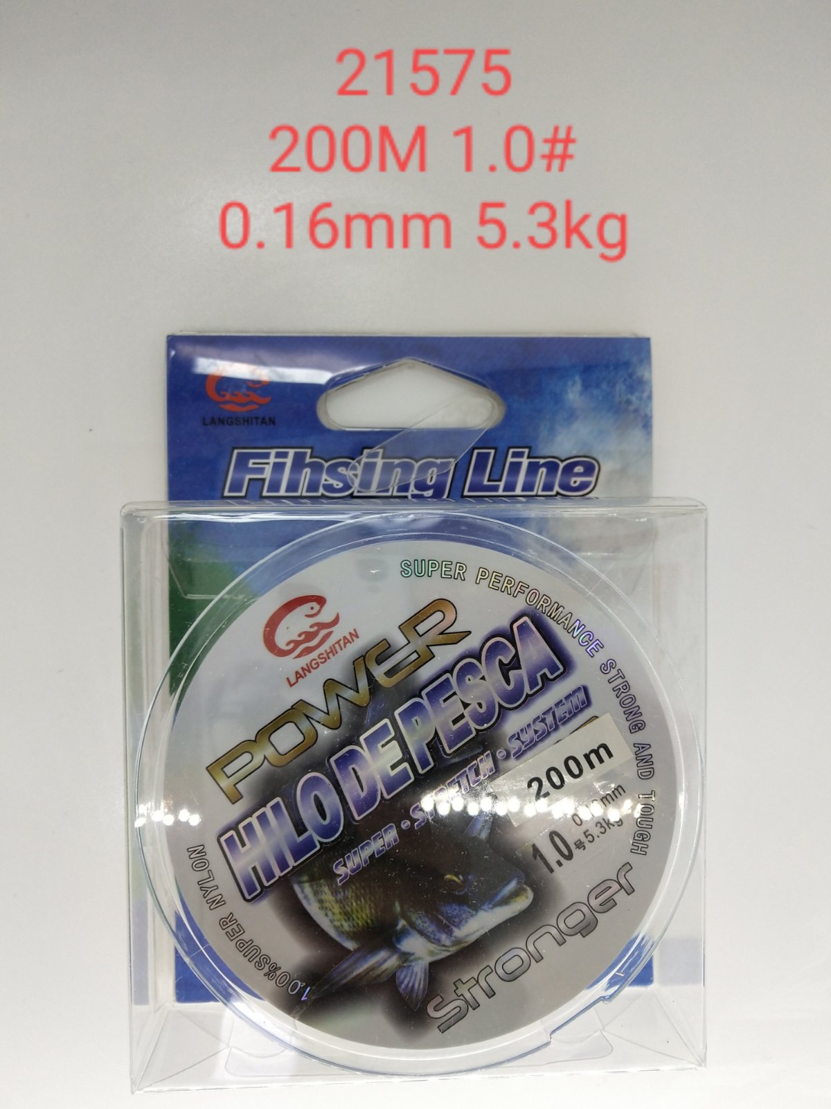Fishing line - 200m - 1.0 - 0.16mm - 5.3kg - 121575