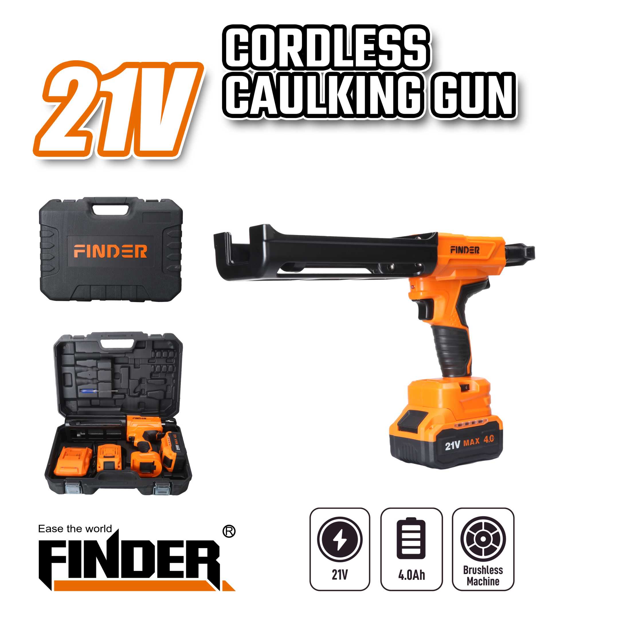 Battery-powered silicone gun - D5 - 21V - Finder - 198361