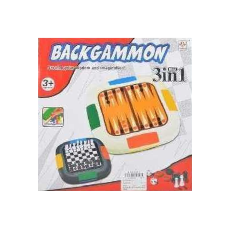 Επιτραπέζιο παιχνίδι Σκάκι-Τάβλι - 3in1 - 2882-7C1 - 310379 - iThinksmart.gr
