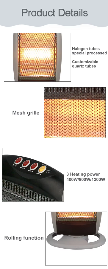 Ηλεκτρική θερμάστρα αλογόνου - HT120H - 1200W - 412420