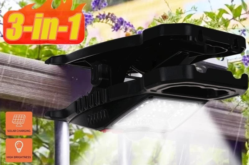Επαναφορτιζόμενος προβολέας LED Clip με ηλιακό πάνελ - 887C-COB - 419215