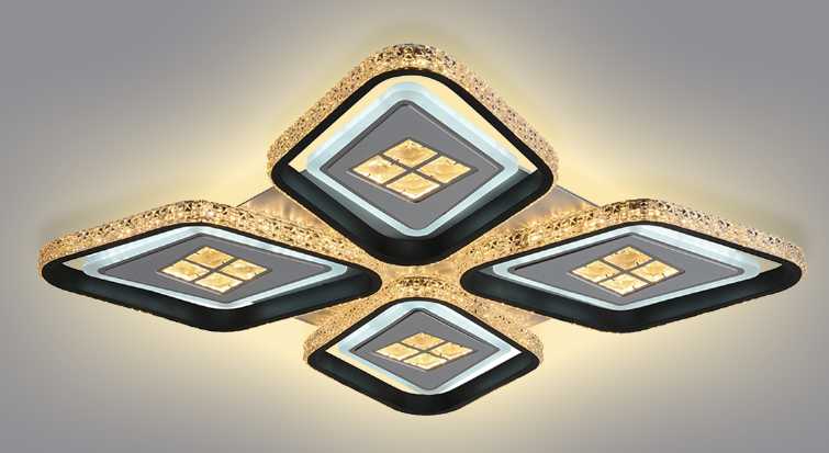 Φωτιστικό οροφής LED - Πλαφονιέρα με Dimmer - 6019-4BK - 941471