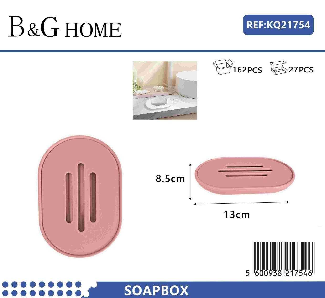 Σαπουνοθήκες μπάνιου πλαστικές σε σετ 5Χ - Pink - 21754