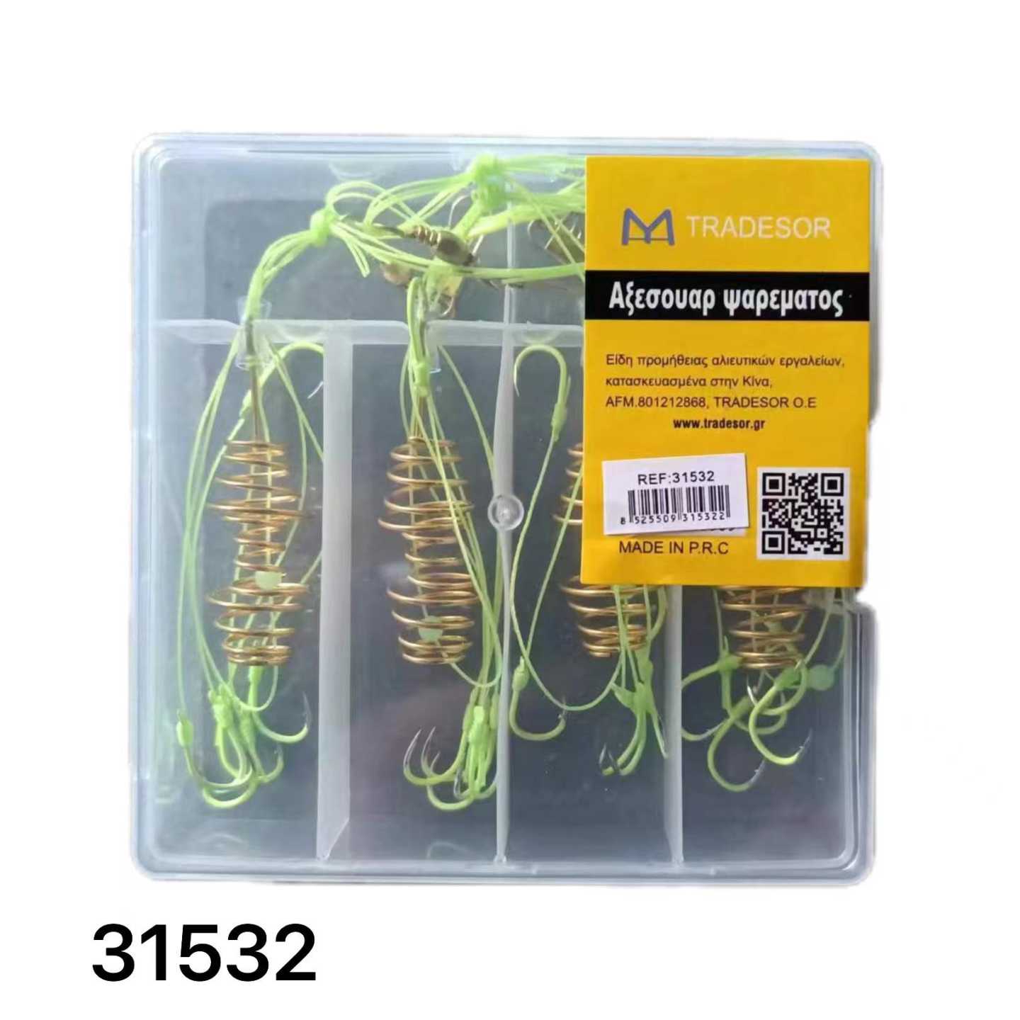 Spiral fishing lure with hooks - 931532