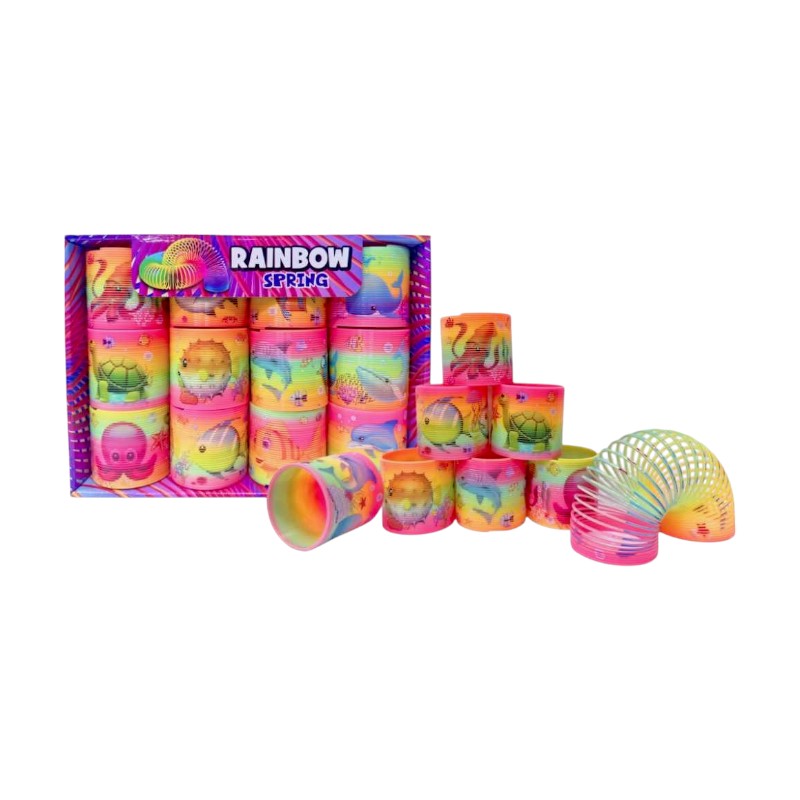 Set of colorful springs with patterns - 12pcs - A7065-29T - 502189