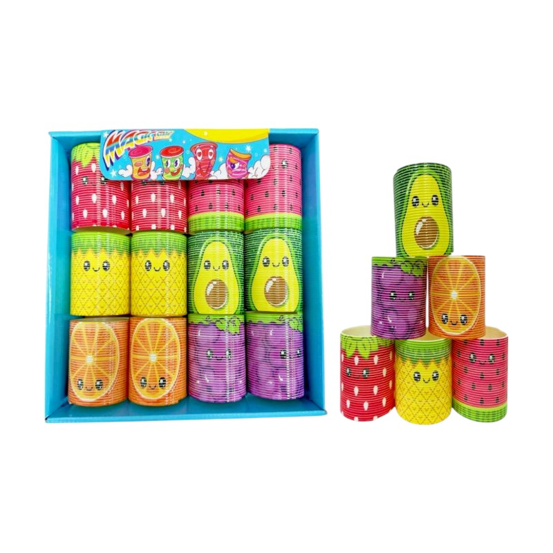 Set of colorful springs with patterns - 12pcs - B2419-48 - 502190
