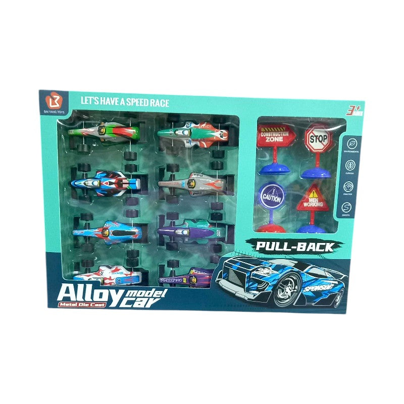 Σετ μεταλλικά αυτοκινητάκια με αξεσουάρ - 9712-8 - 502199