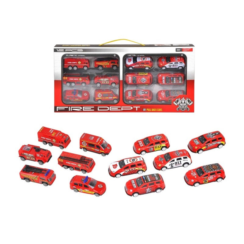 Set of metal fire trucks - XL2112 - 502213