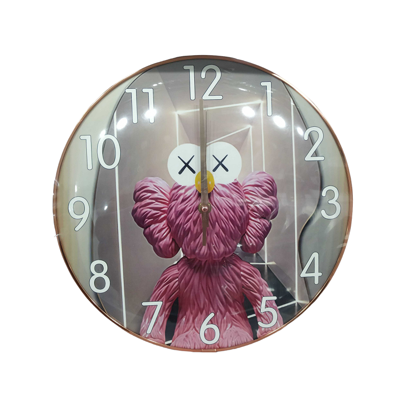 Wall clock - FHS-B630-1 - 505077 - Pink