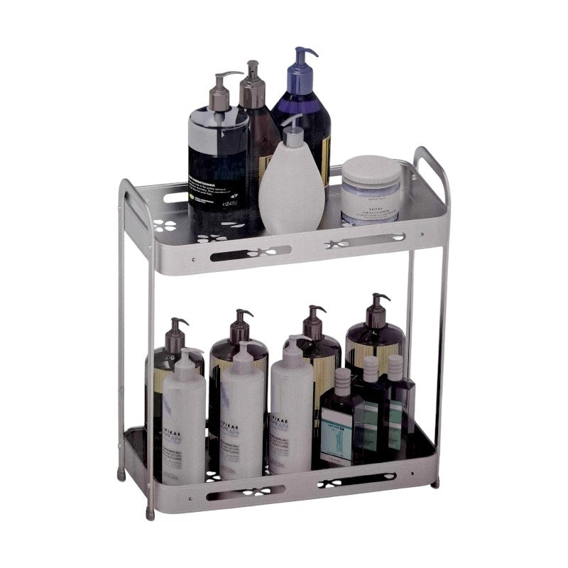 Two-tier bathroom shelf - CW1002B2-2 - 521490 - Silver