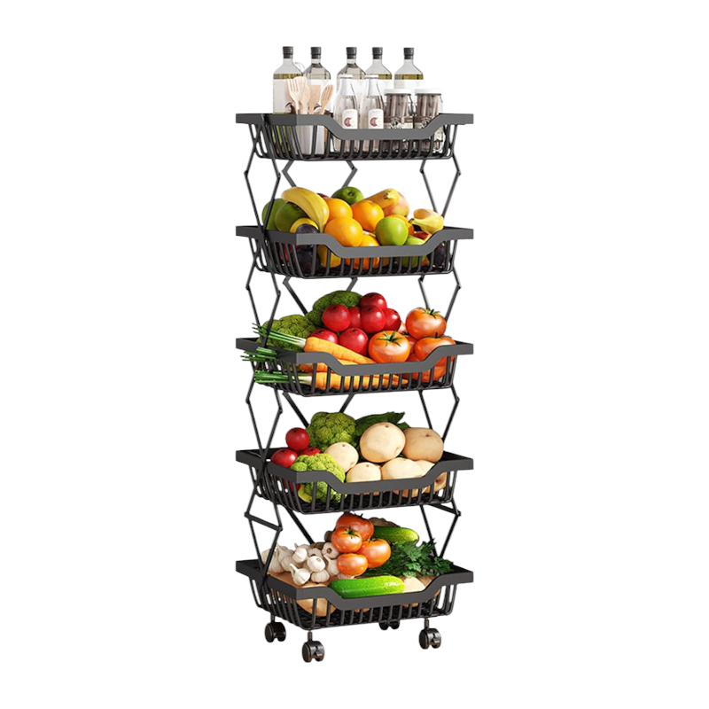Kitchen food rack on wheels - 1028-5 - 522121