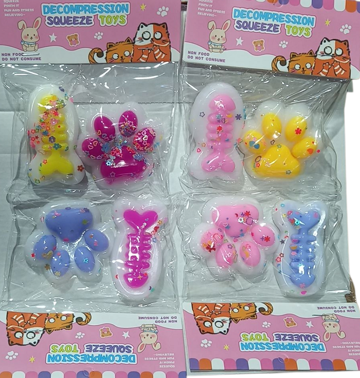 Πατούσα Antistress Squishy - Σετ 16pcs - GA524-12 - 524129