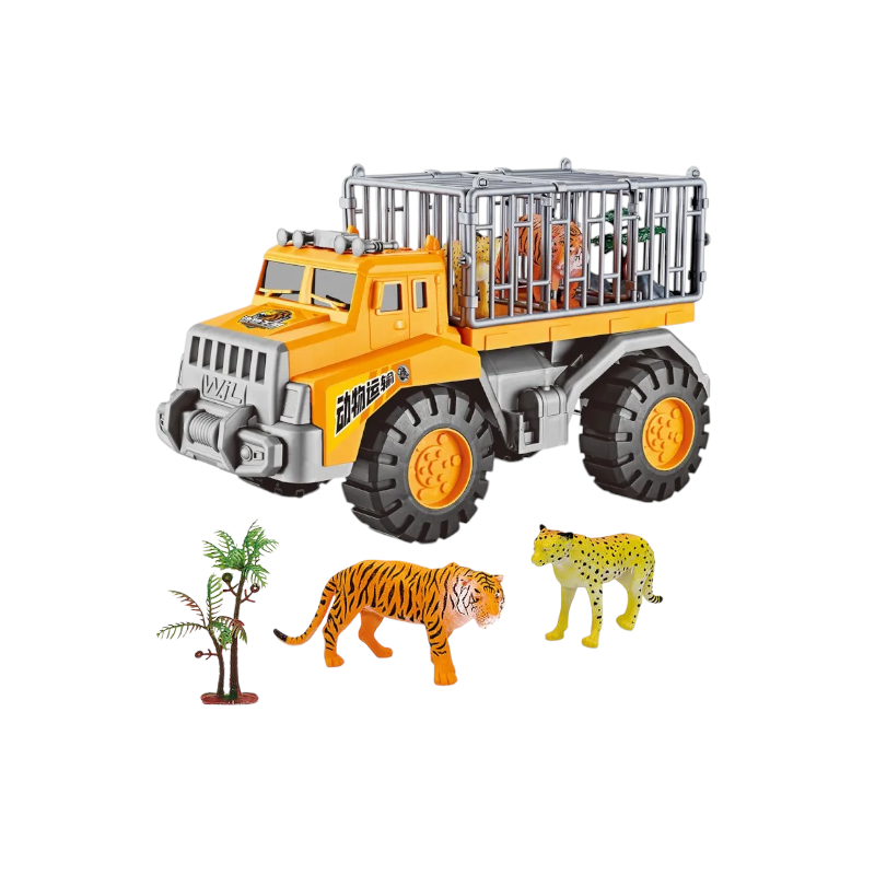 Wild animal transport vehicle set with accessories - 817 - 117125