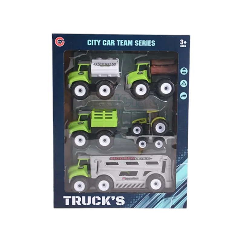 Farm vehicle set with accessories - 9932-60A - 525205