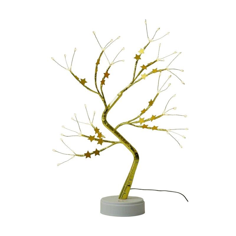 Χριστουγεννιάτικο επιτραπέζιο διακοσμητικό δεντράκι με φωτισμό - 153117 - Warm White