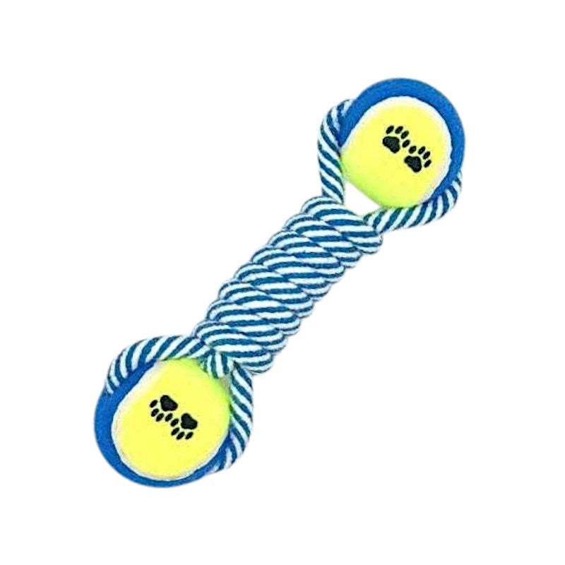 Dog toy rope with balls - 23cm - 12pcs - 550567