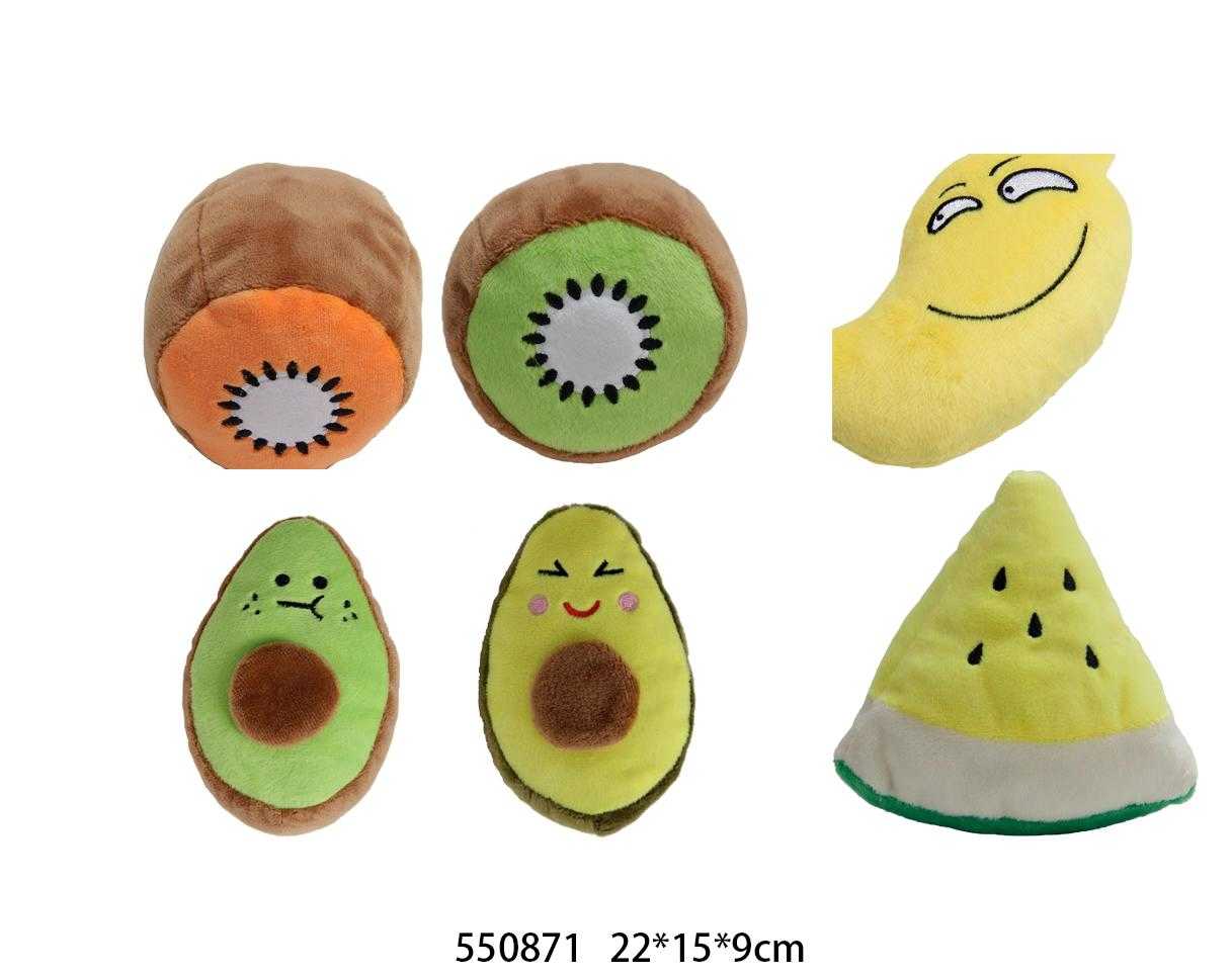 Λούτρινο παιχνίδι σκύλου φρούτο - 12pcs - 550871