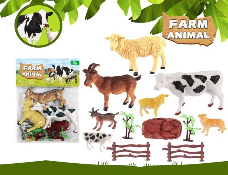 Σετ φιγούρες ζώων φάρμας - 12pcs - 124-32E - 917523