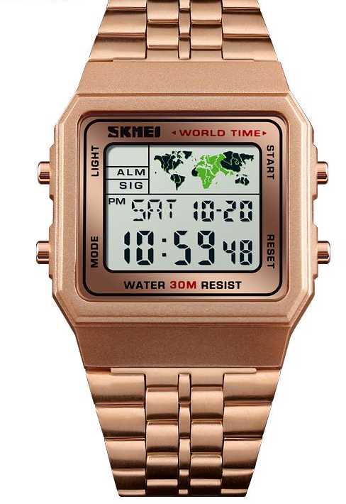 Digital wristwatch – Skmei - 1338 - Rose Gold