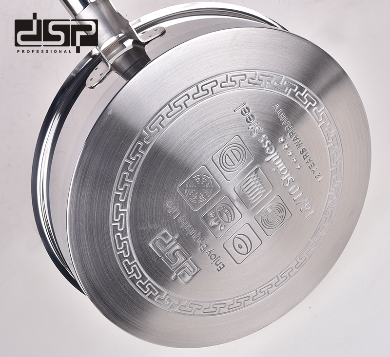 Stainless steel frying pan with lid - 2.5L - CS003-C24 - DSP - 560997