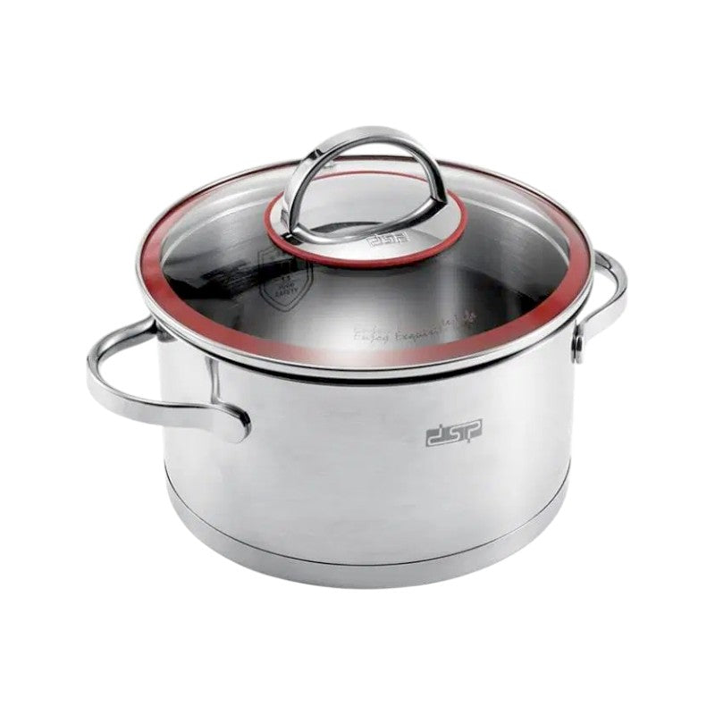 Κατσαρόλα ανοξείδωτη με καπάκι - 2.6L - CS003-B18 - DSP - 561734