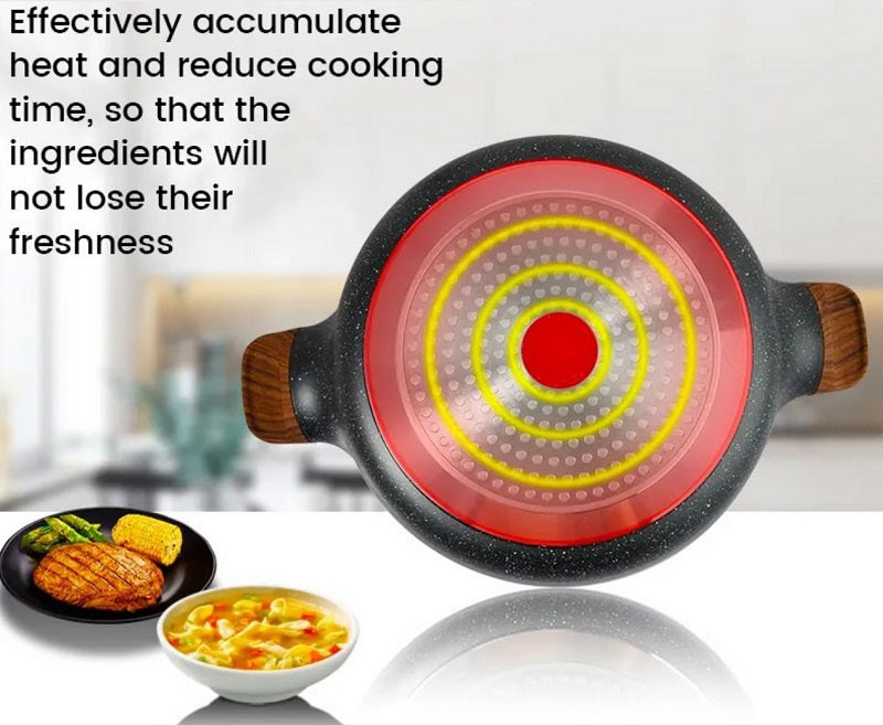 Ρηχή κατσαρόλα αντικολλητική με καπάκι - 2.7L - CA004-BS24-Black - DSP - 563769