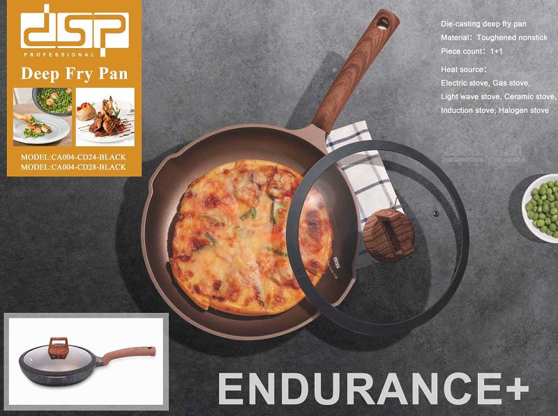 Non-stick frying pan with lid - 2.7L - CA004-CD24-Black - DSP - 569426