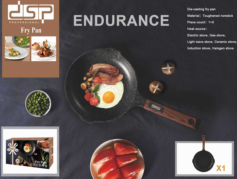 Non-stick frying pan - 2.7L - CA005-C28-Black - DSP - 569563