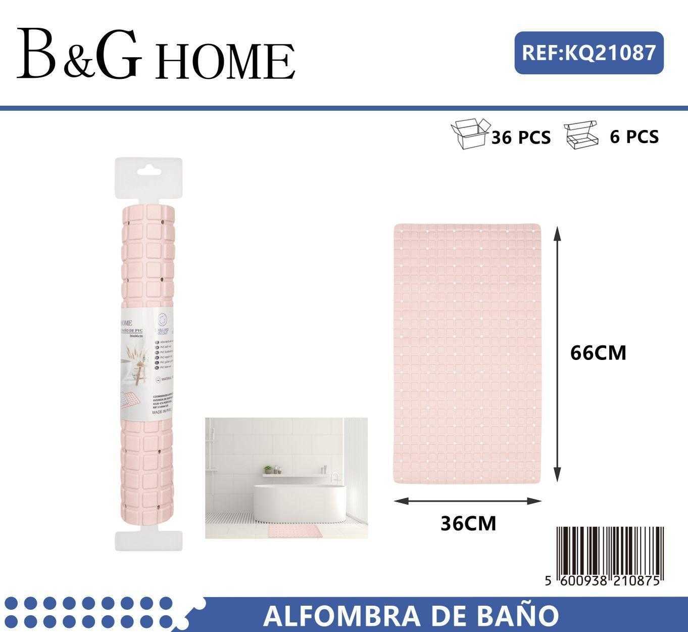 Αντιολισθητικό πατάκι μπάνιου - M0826 - 36x66cm - Light Pink - 21087