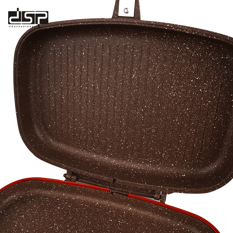 Double non-stick grill pan - CA007-F40-Brown - DSP - 610537