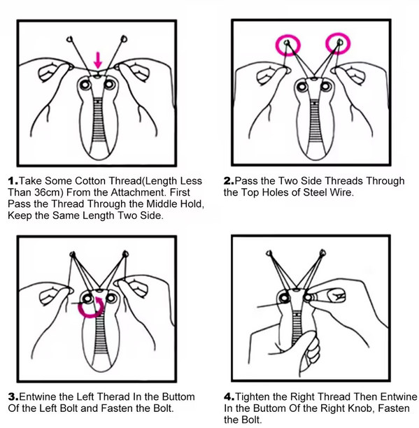 Face-body hair removal device with thread - 70164 - DSP - 612401