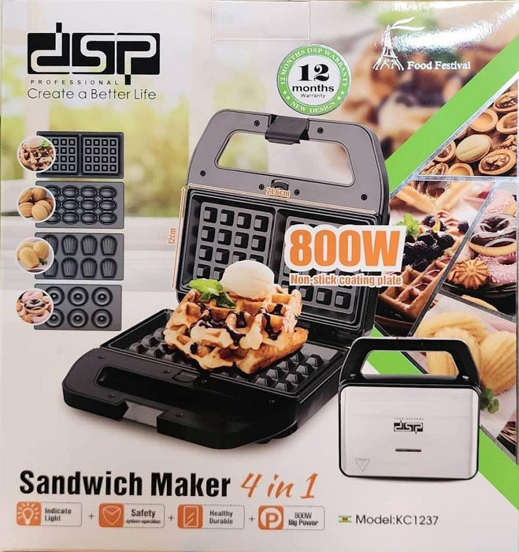 Waffle maker - 4in1 - KC1237 - DSP - 614016
