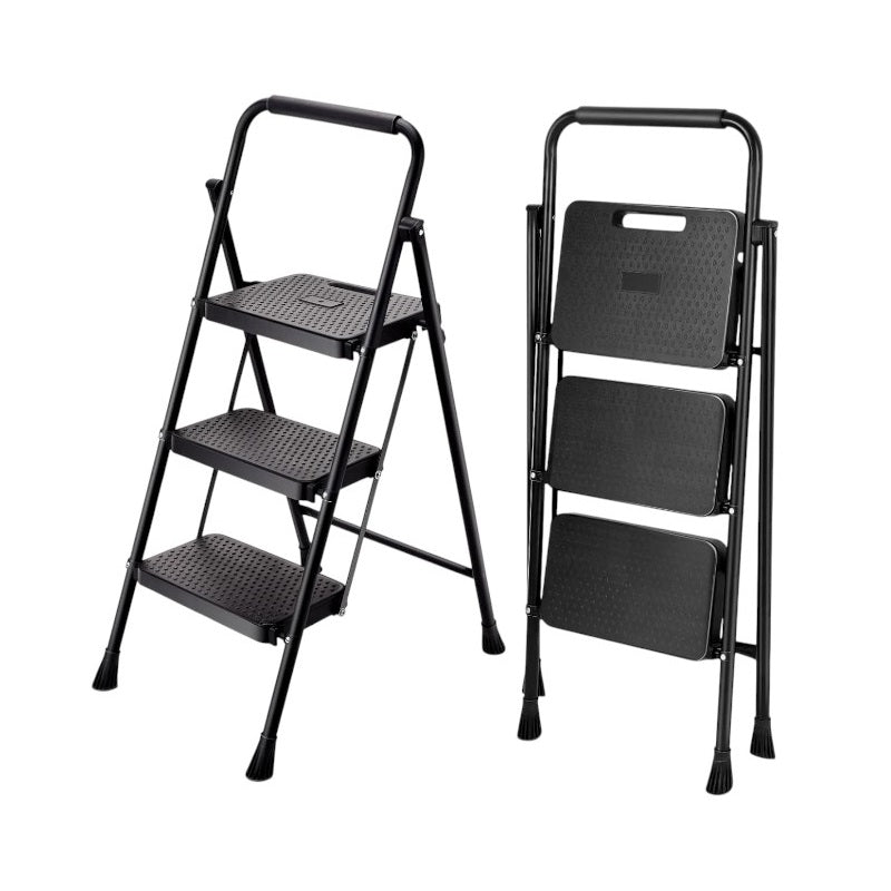 Πτυσσόμενη σκάλα-σκαμπό σιδερένια - 109-3 - 617471