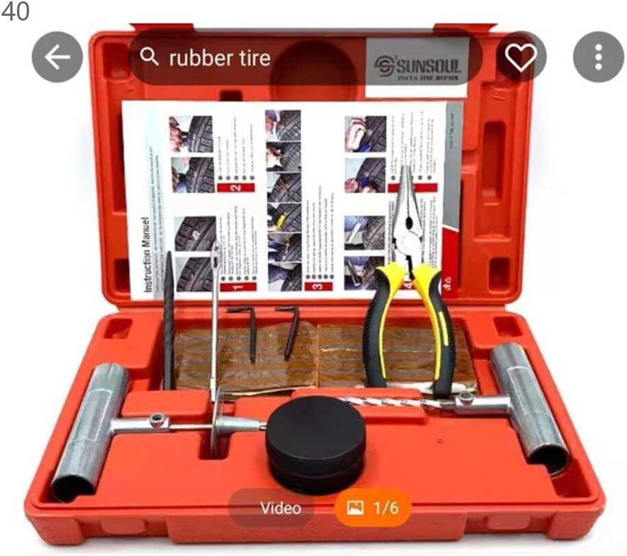 Σετ επισκευής ελαστικών σε θήκη - 40pcs - 004666 - iThinksmart.gr