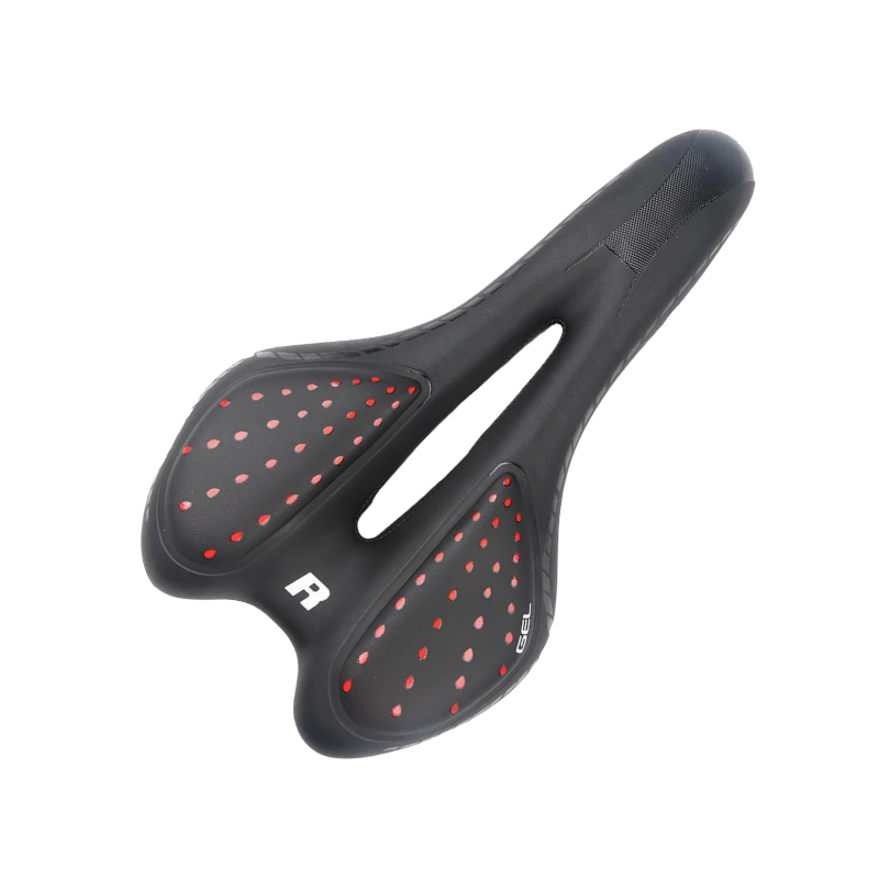 Bicycle saddle - S36-46GEL - 651124 - Black/Red