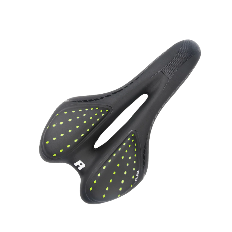 Bicycle saddle - S36-46GEL - 651124 - Black/Green
