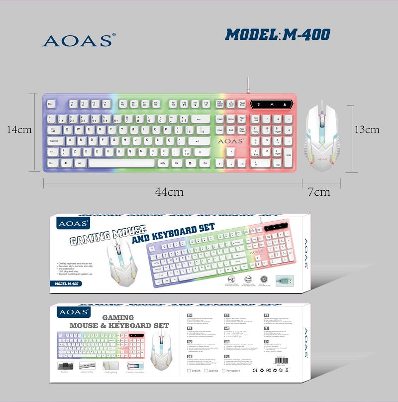 Σετ ενσύρματο πληκτρολόγιο & ποντίκι Gaming - M400 - 651244