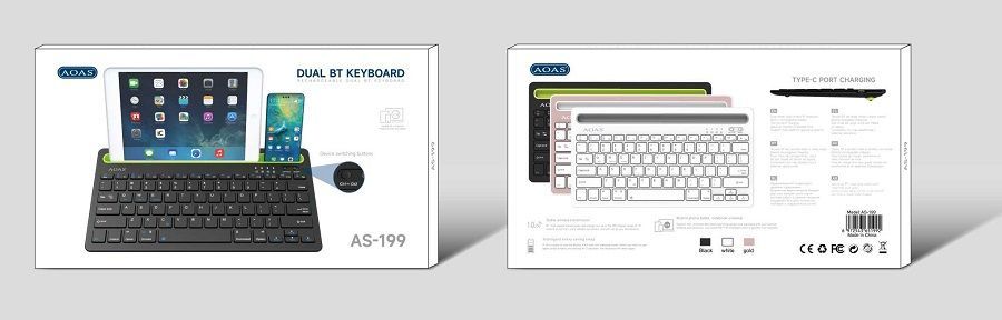 Ασύρματο πληκτρολόγιο Bluetooth - AS199 - AOAS - 651992 - Pink